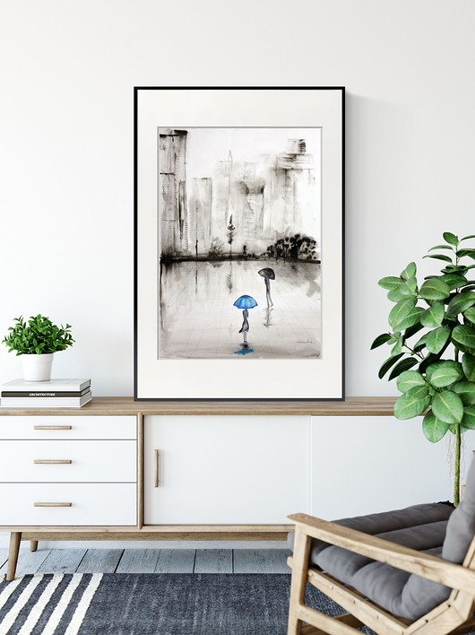 grafika 50X70 cm wykonana ręcznie, plakat Krystyna Siwek Art