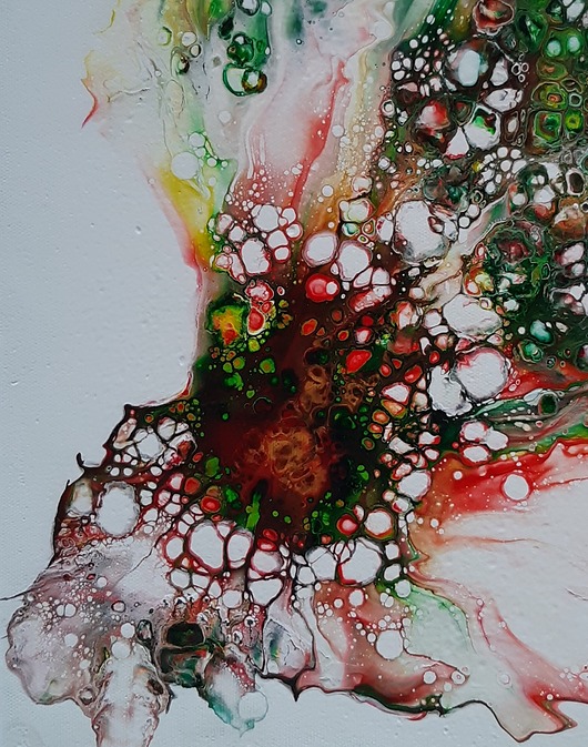 Abstrakcja,akryl na płótnie 35x25 cm.  Bosco Atelier