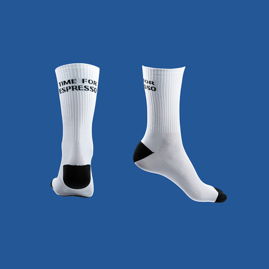 skarpetki męskie Skarpetki kolarskie TIME FOR ESPRESSO Białe