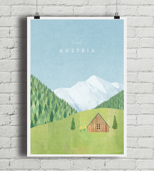 Austria - Tyrol - vintage plakat art giclee minimalmill