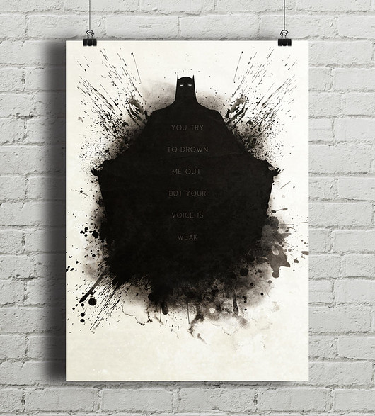Batman - plakat z cytatem minimalmill
