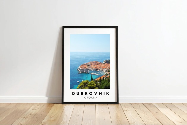 plakaty PLAKAT travel poster Dubrownik Chorwacja zdjęcie personalizacja prezent