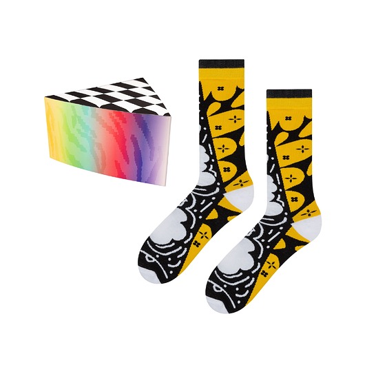 skarpetki damskie Kolorowe skarpetki UV świecące w ultrafiolecie, unisex, bawełniane, design