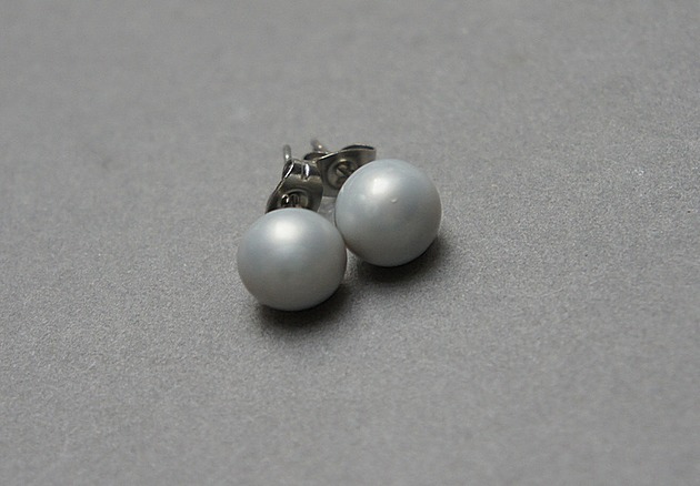 kolczyki srebrne Pearls platinum vol. 1 /alloys collection/ - sztyfty