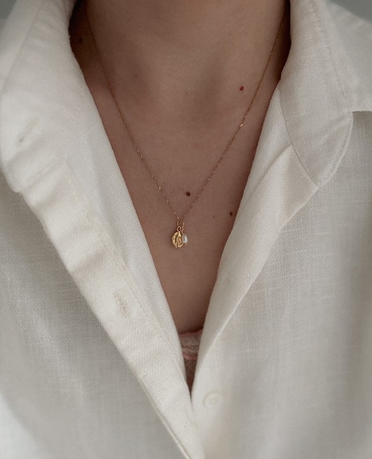 srebrne naszyjniki Naszyjnik 2 perły złocony