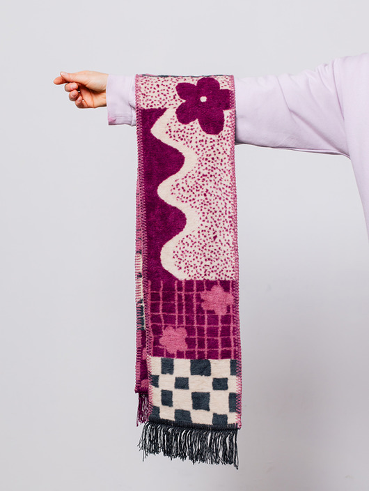 szale damskie Szalik żakardowy KWIATUSZAL