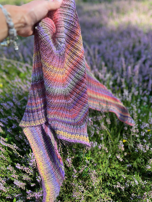 szale damskie Chustka Selma na wrzosowisku