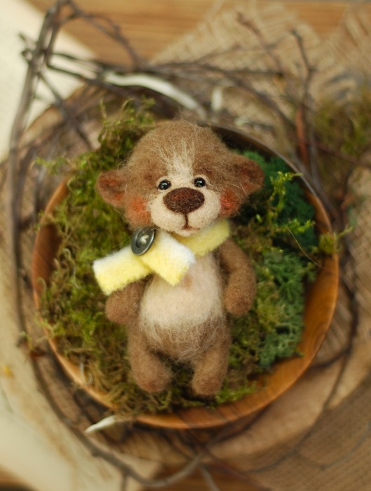 misie i maskotki Miś Miniaturka- Beżowy