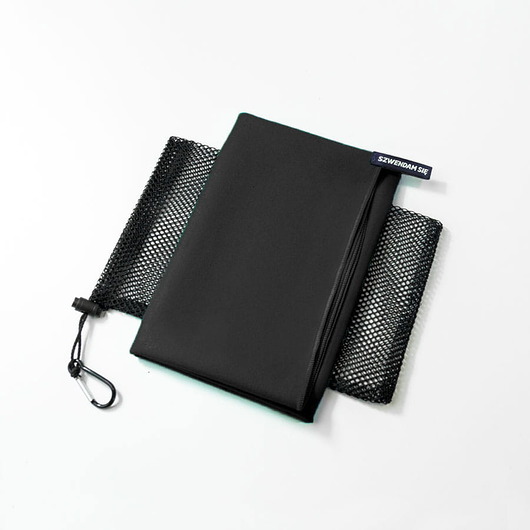 dodatki - łazienka - różne Szybkoschnący ręcznik z mikrofibry XL czarny