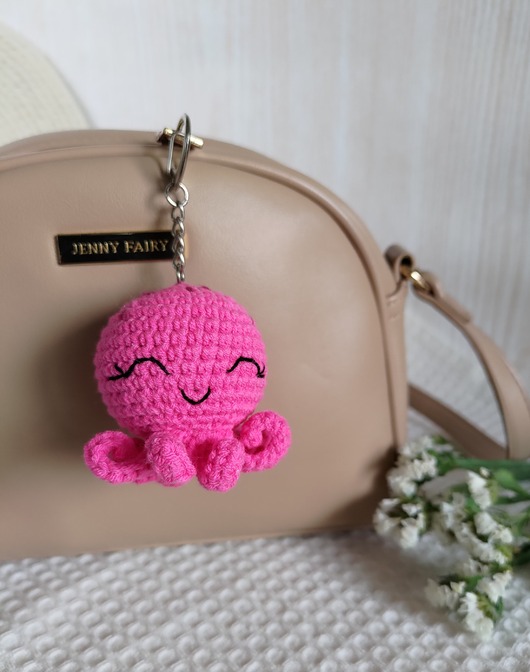 breloki Brelok ośmiornica, Brelok do kluczy, plecaka, Brelok dla dziecka