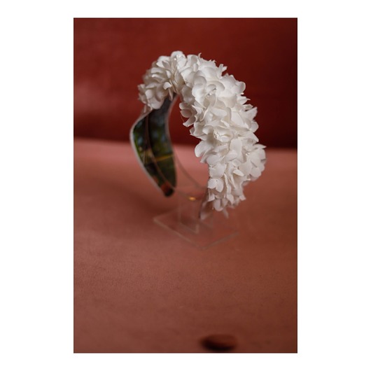 opaski do włosów Opaska kremowa  z jedwabiu