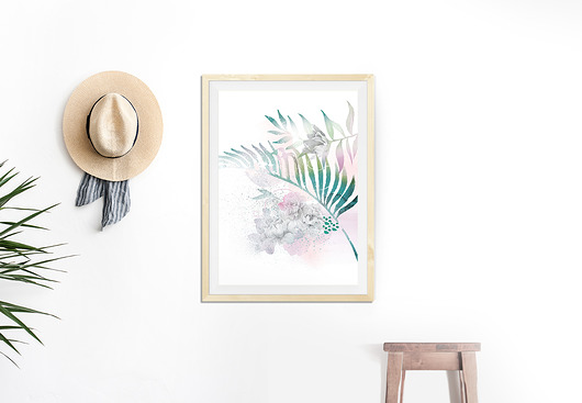 Autorska grafika "Botanica",botaniczna,liść, PRINTLOVE