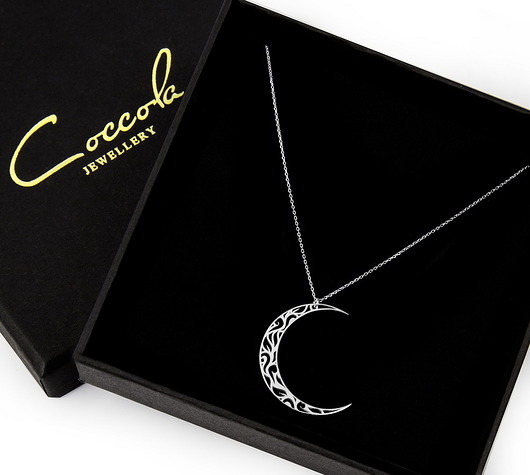 Naszyjnik z ażurowym księżycem srebro 925 Coccola JEWELLERY