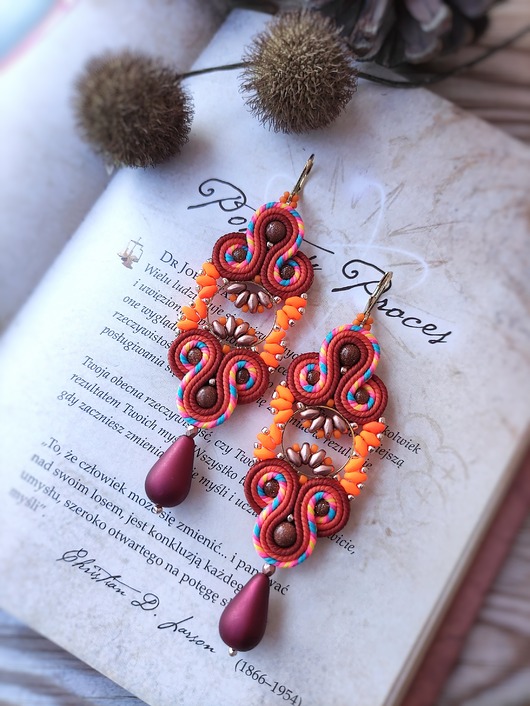 kolczyki soutache Anabelle Autumn kolczyki sutasz