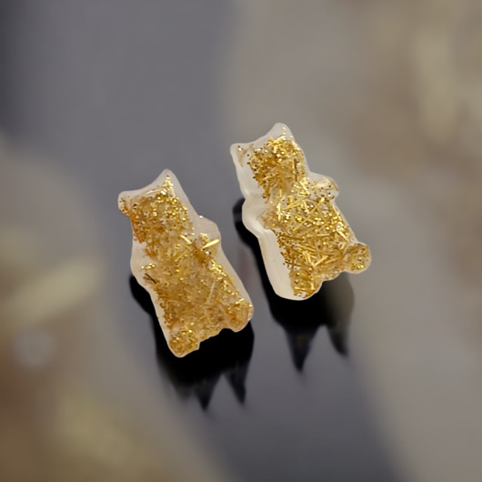 kolczyki z żywicy Misie z żywicy - kolczyki - wkrętki - sztyfty - GLAM