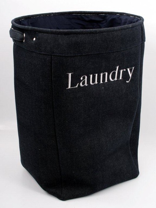 Kosz na bieliznę Laundry black 60cm (D222504) Home Design