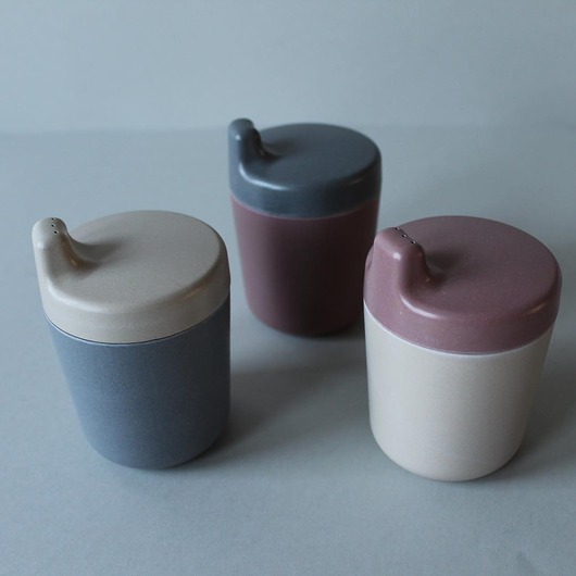 kubki Zestaw kubków bambusowych dla dzieci I burak, ocean, mgła