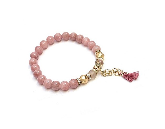 bransoletki z kamieni naturalnych Troki /antique pink/ - bransoletka