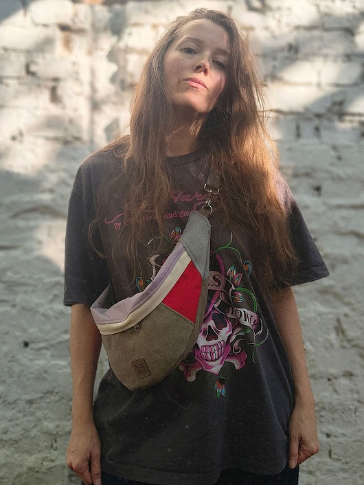 saszetka nerka SALE Nerka "Haru"róż czerwień khaki zero waste