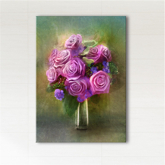 obrazy Obraz - Różowe róże - wydruk na płótnie