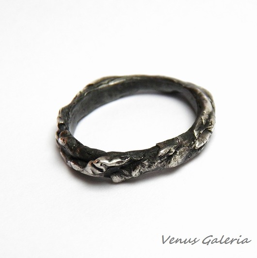 Lawa - obrączka srebrna VENUS GALERIA