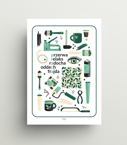 Plakat Praca Borówka Studio