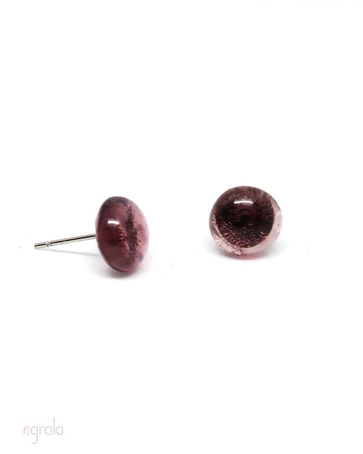 kolczyki szklane Kolczyki Violet Drop