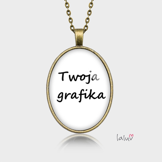 Medalion owalny Z WŁASNĄ GRAFIKĄ laluv