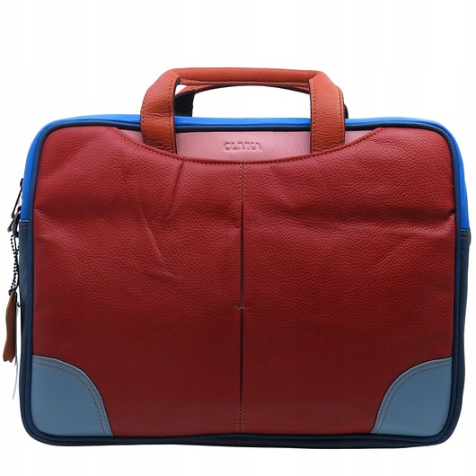 torby na ramię Aktówka skórzana torba damska na laptop do 16'' regulowany pasek OLIVKA