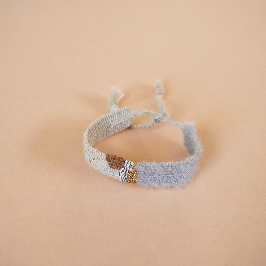 bransoletki na sznurku Bransoletka tkana na krośnie, w stylu marino