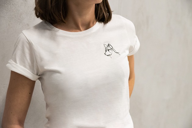 t-shirt damskie T-shirt z bawełny organicznej Dog Lover