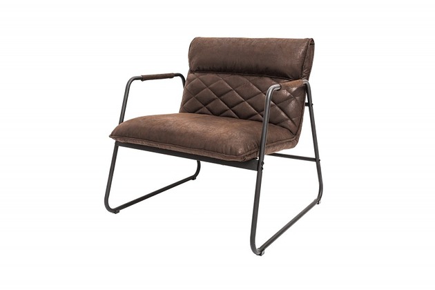 Fotel vintage Mustang ciemnobrązowy skóra Home Design