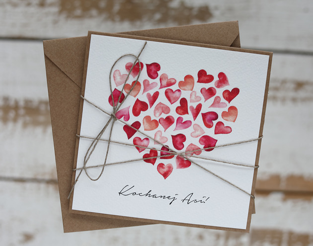 kartki scrapbooking Kartka walentynkowa z Twoim tekstem