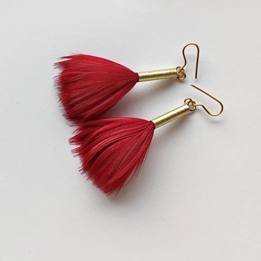 kolczyki z piórami PIÓRKO kolczyki