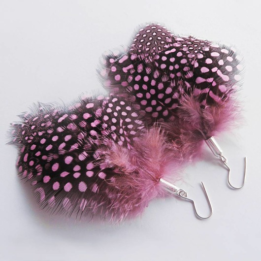 kolczyki z piórami PIÓRKO kolczyki