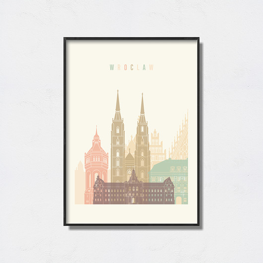 plakaty Wrocław grafika minimalistyczna