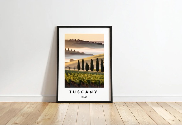 plakaty PLAKAT travel poster Toskania Włochy zdjęcie personalizacja prezent