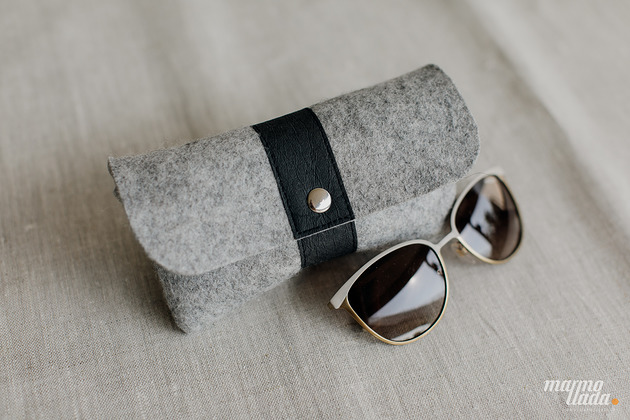 etui na okulary Marmollada - etui filcowe NA OKULARY szary + C
