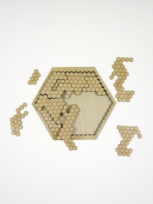PUZZLE DREWNIANE PLASTER MIODU (10 elementów) STUKA PUKA