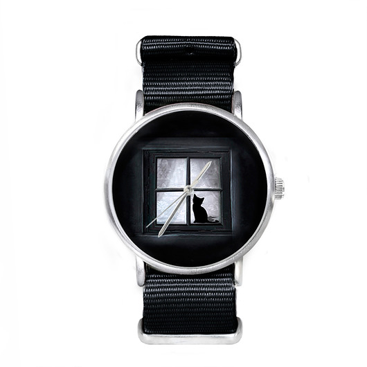 zegarki damskie Star Girl Black Cat + box