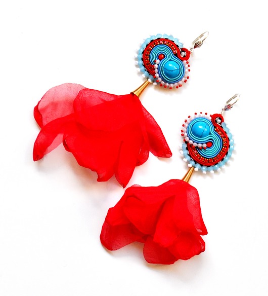 kolczyki soutache Sutaszowe kolczyki  MARRAKECH