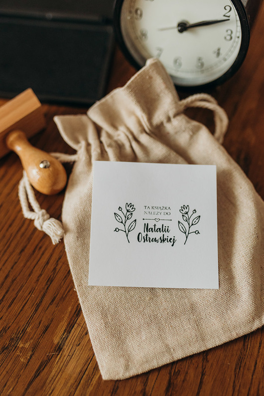 Stempel Ex Libris "Nataly" - Zestaw prezentowy ANABU fajna pracownia