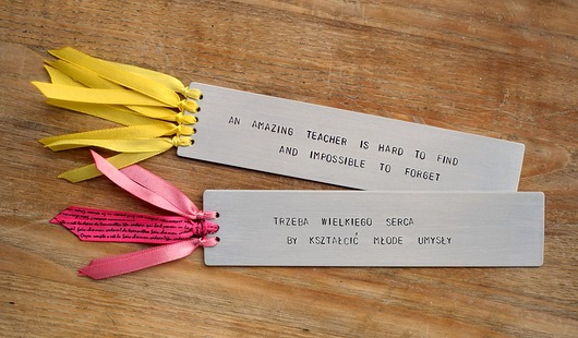 Zakładka dla Nauczyciela -Trzeba wielkiego serca Hundred Bookmarks