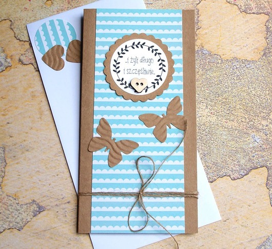 KARTKA ŚLUBNA handmade :: WAVES kaktusia