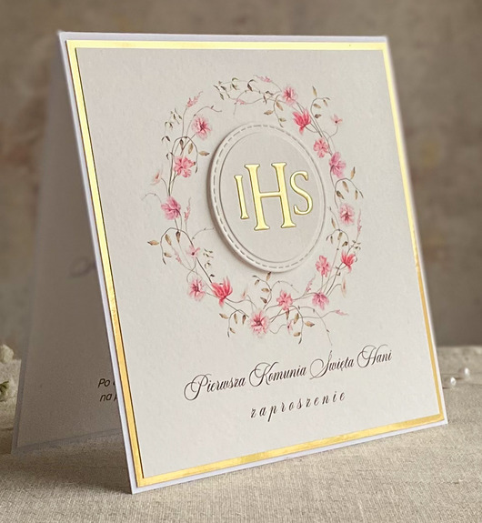 zaproszenia na komunię Zaproszenia na Komunię, wzór 58A