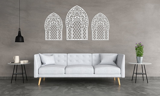 inne DEKORACYJNY PANEL AŻUROWY, OKNO MAROKAŃSKIE, DEKORACJA ŚCIENNA 3D, ORNAMENT, 
