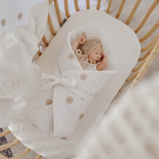 śpiwory i rożki niemowlęce Rożek niemowlęcy Daisy + muślin PZ