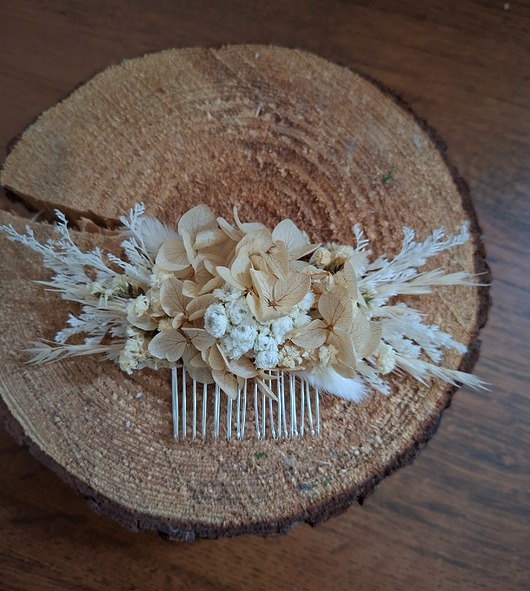 akcesoria różne Grzebyk do włosów z kwiatami