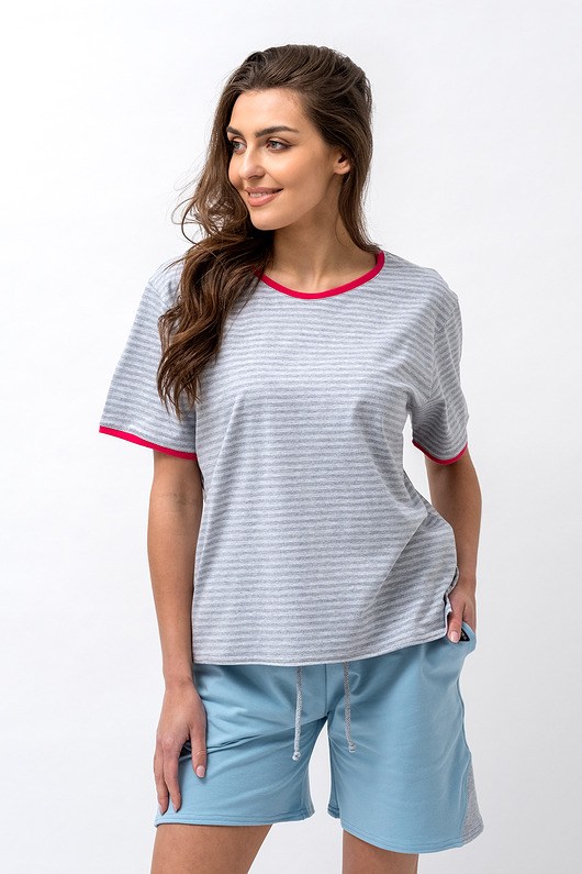 t-shirt damskie T-shirt  damski "ROSE" szary