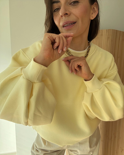 bluza bez kaptura damska Bluza Enjoyable butter yellow